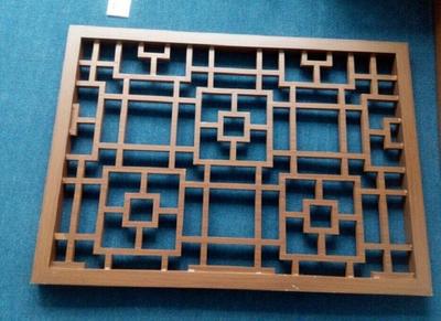 外立面铝窗花格仿古木纹铝窗花报价