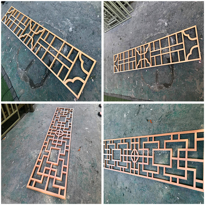 旅游区酒店门头仿木纹装饰铝窗花