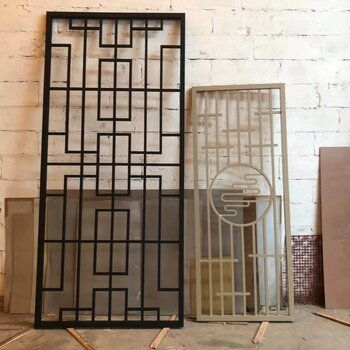 餐饮店中式屏风仿古铝窗花