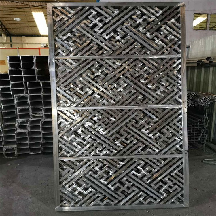 木纹铝窗花 中式铝隔断 通花铝花格