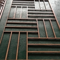 河南凉亭木纹铝挂落 仿古铝窗花生产厂家