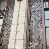 融安凉亭木纹铝挂落与仿古铝窗花 工厂直销的精致工艺