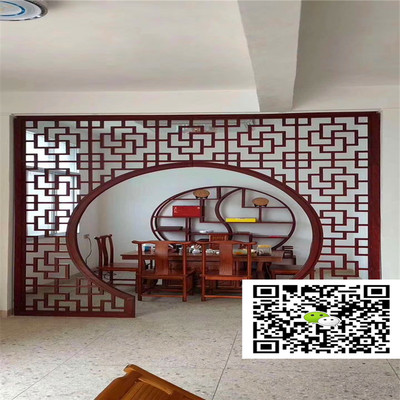 木纹色仿古中式花格-美丽乡村建材